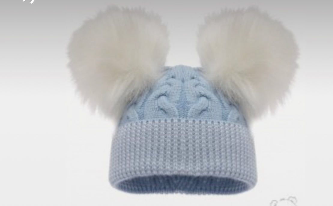 Bow double Pom hat