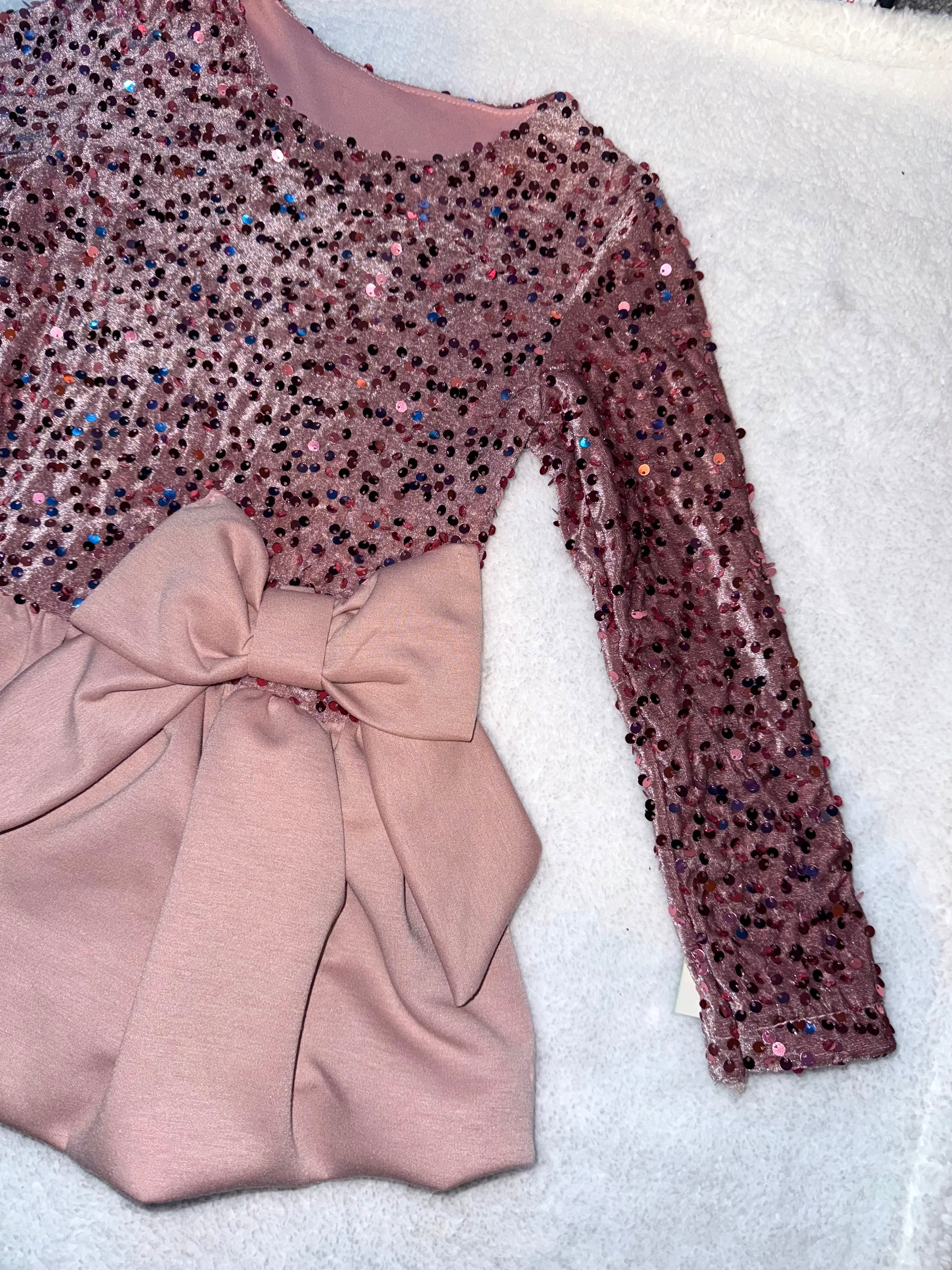 ‘Sparkle Bow’ sequin dress