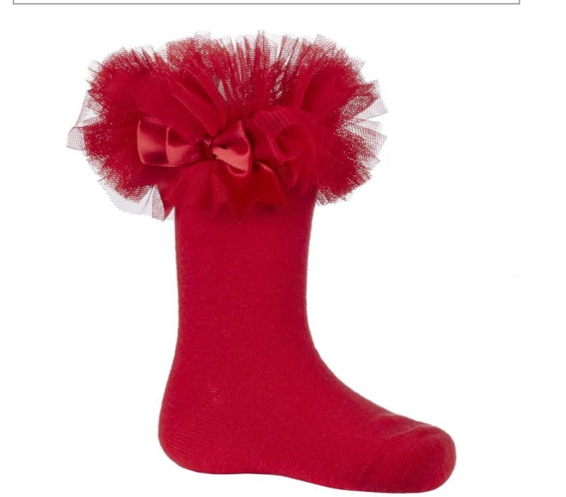 Baby girl tutu bow socks