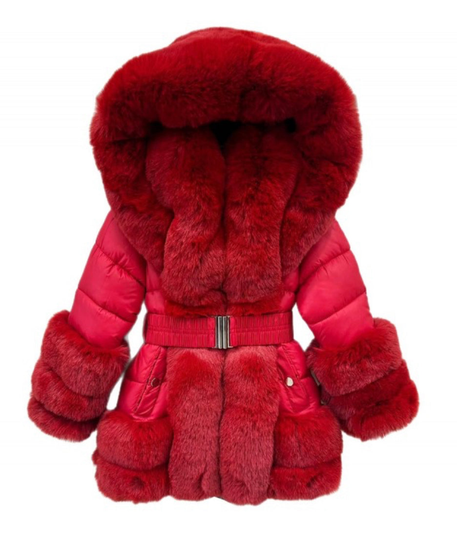 Girls faux fur jacket