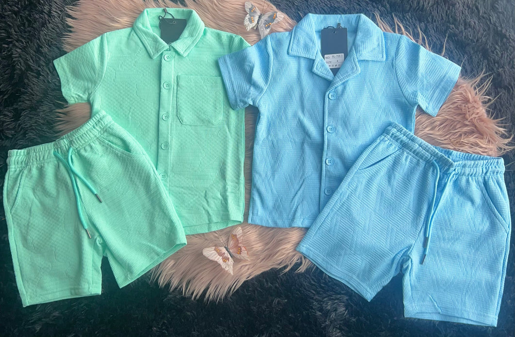 Boys summer 24 shirt set