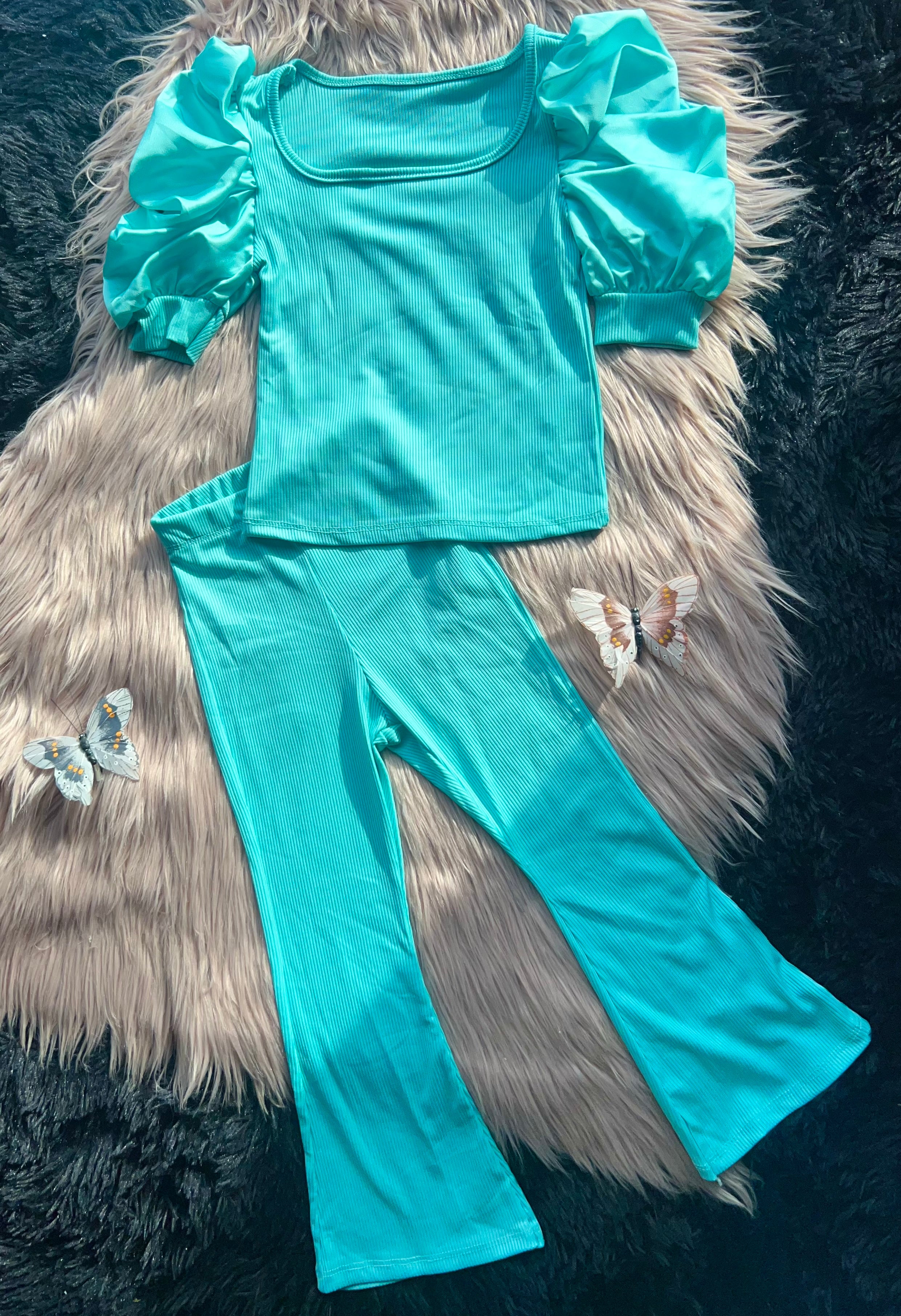 Girls frill and flare two piece set