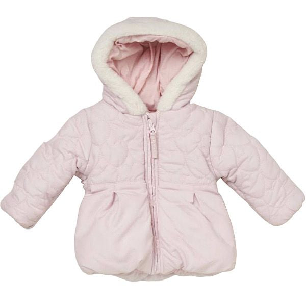 Pink scalloped padded coat