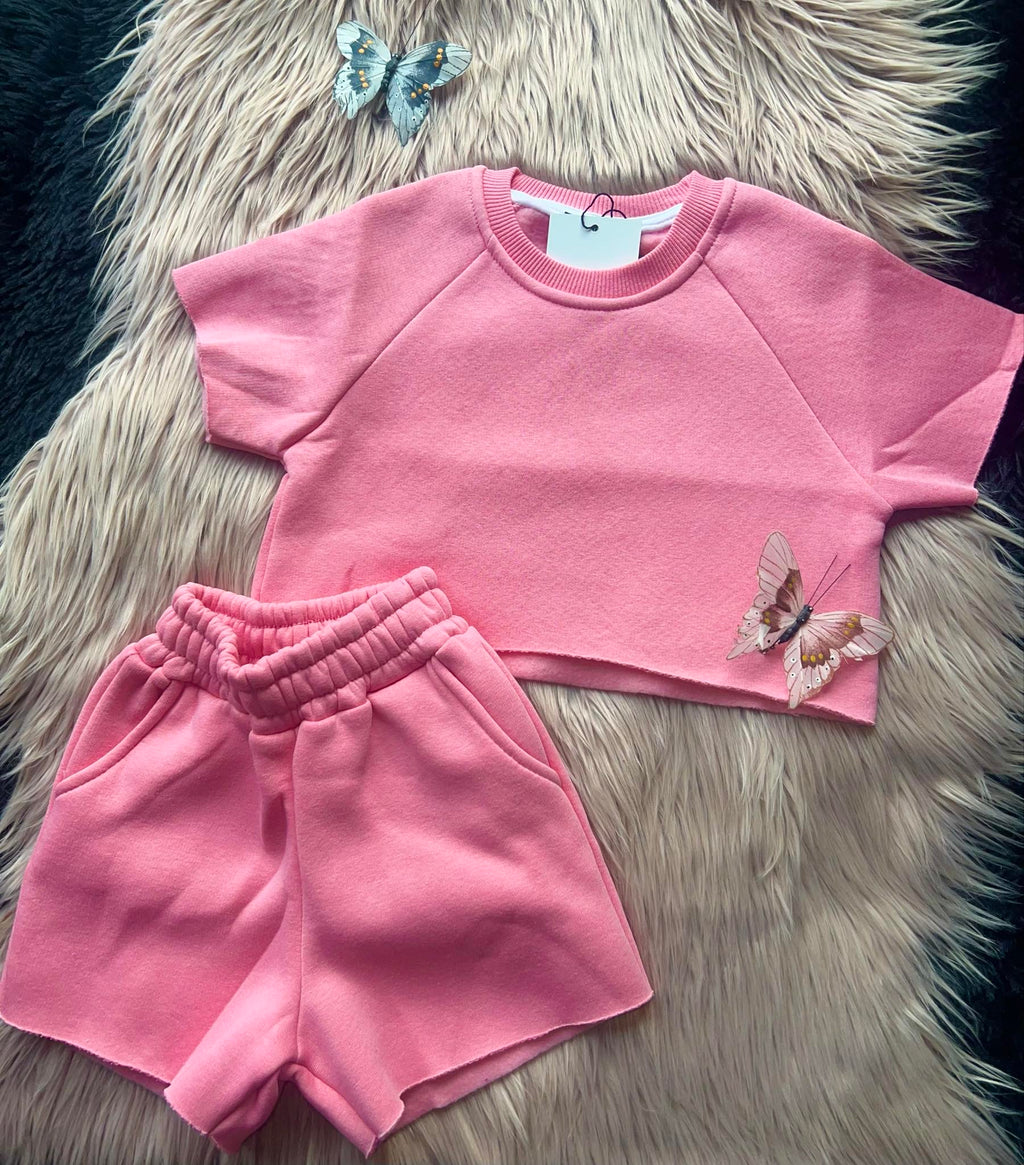 Short and tee girls summer set
