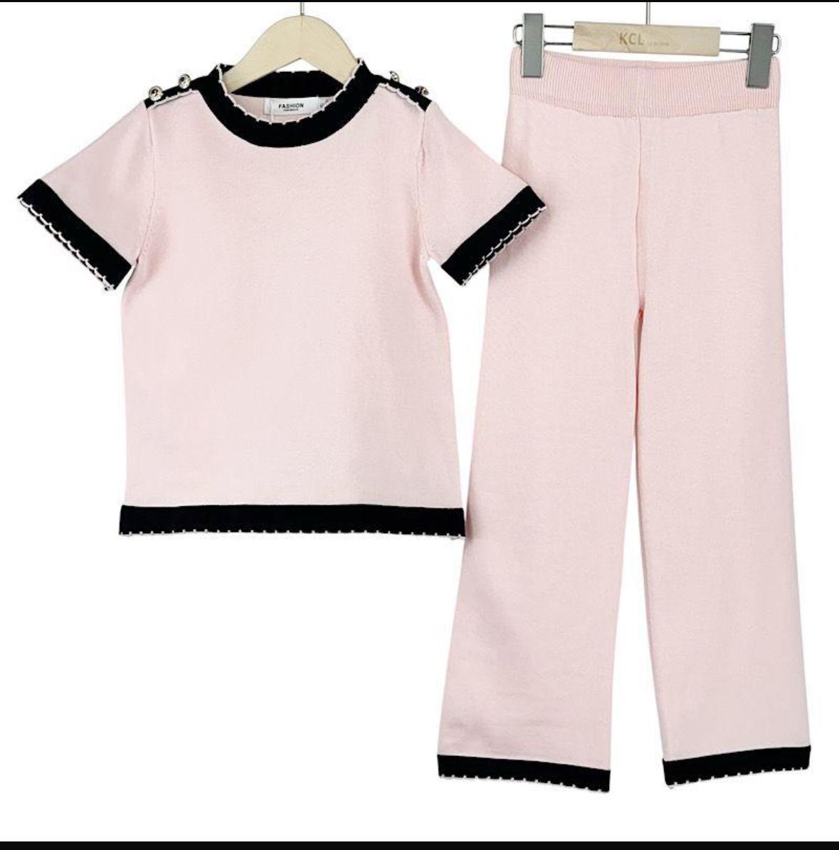 Girls wide leg trouser set