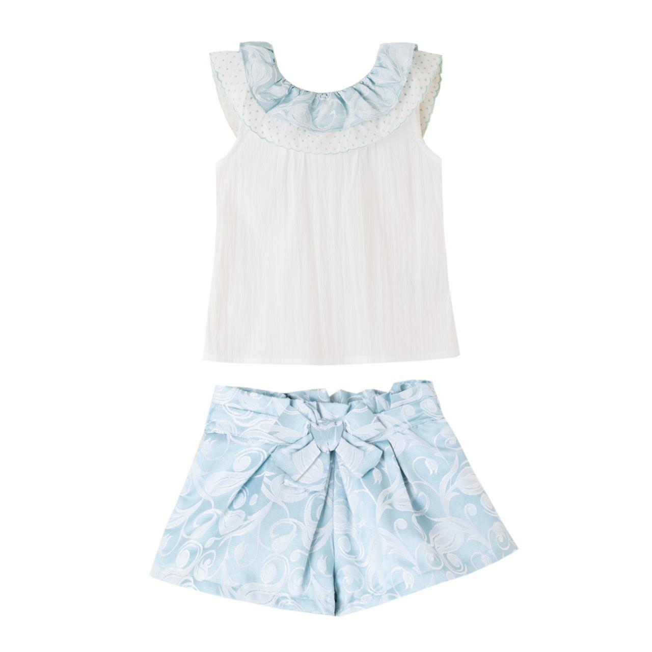 Girls summer ruffle short set
