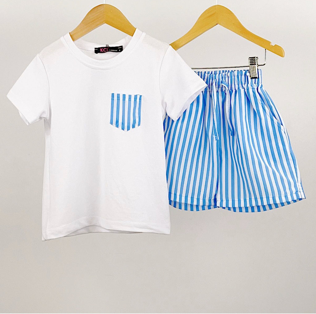 Candy stripe short set