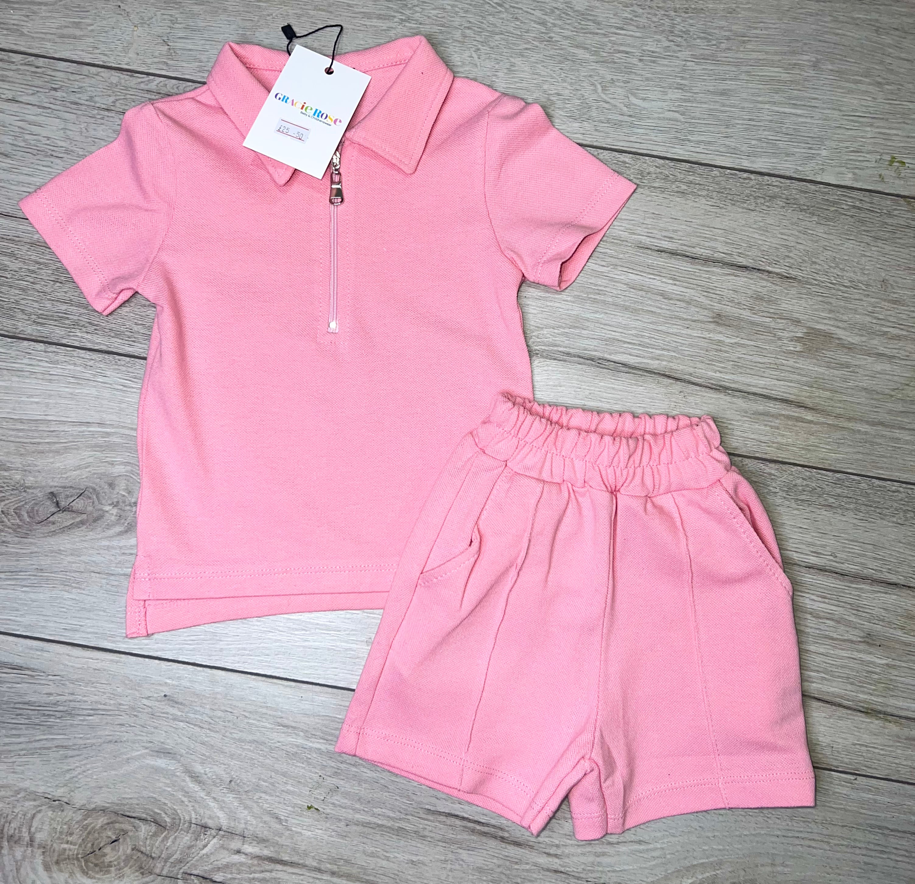 Pink Jordan short set