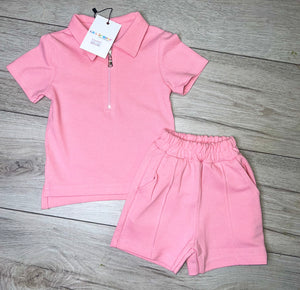 Pink Jordan short set