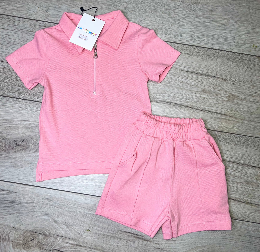 Pink Jordan short set