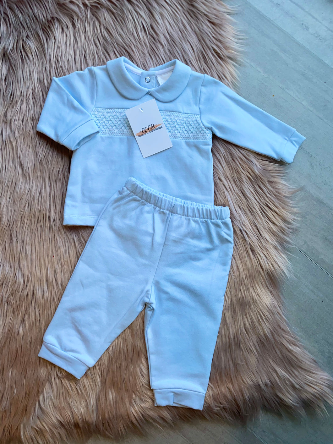 Smocked Velour tracksuits