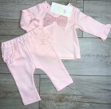 Load image into Gallery viewer, Girls Mintini bow leggings set
