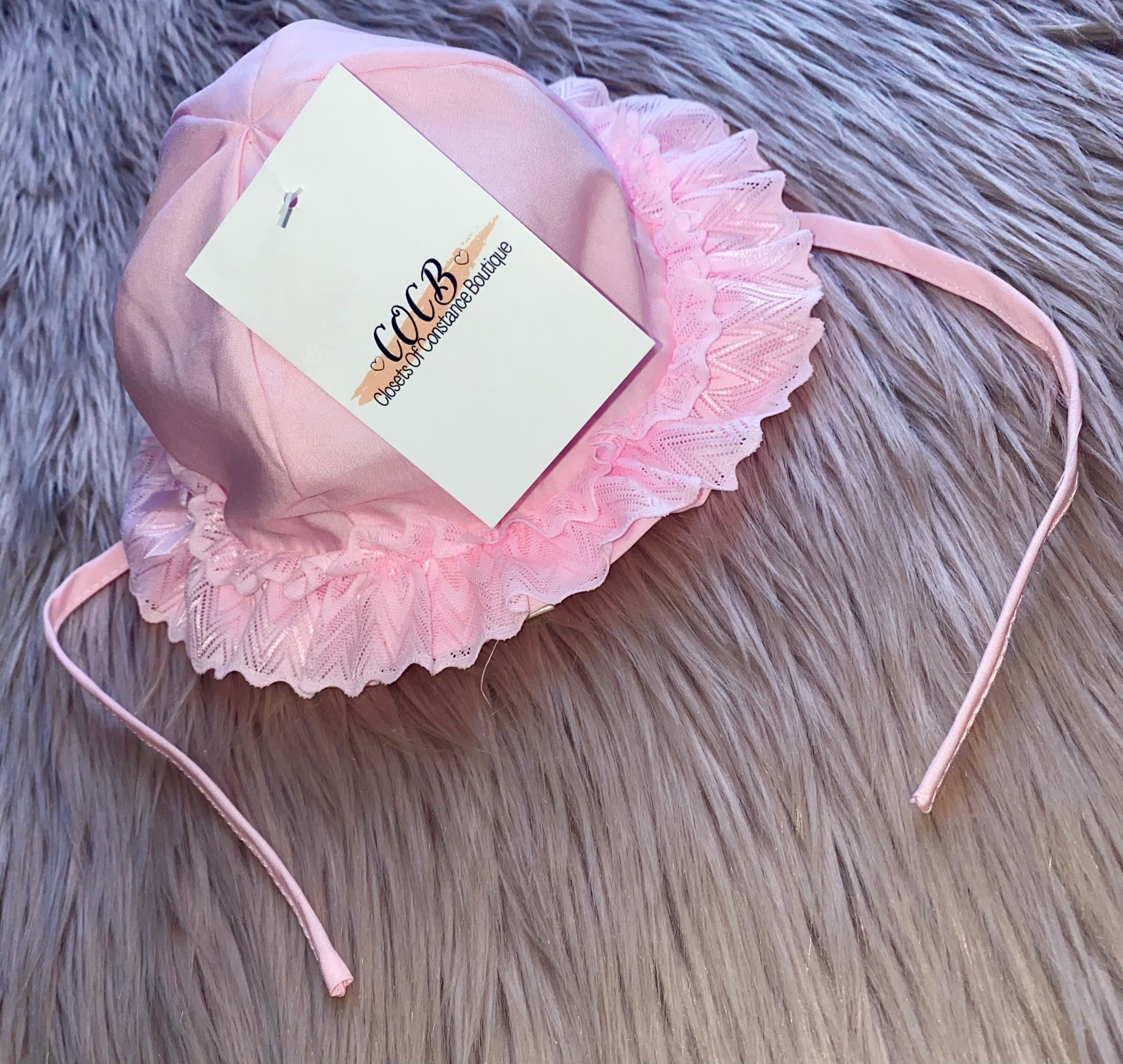 Lace detail summer hat