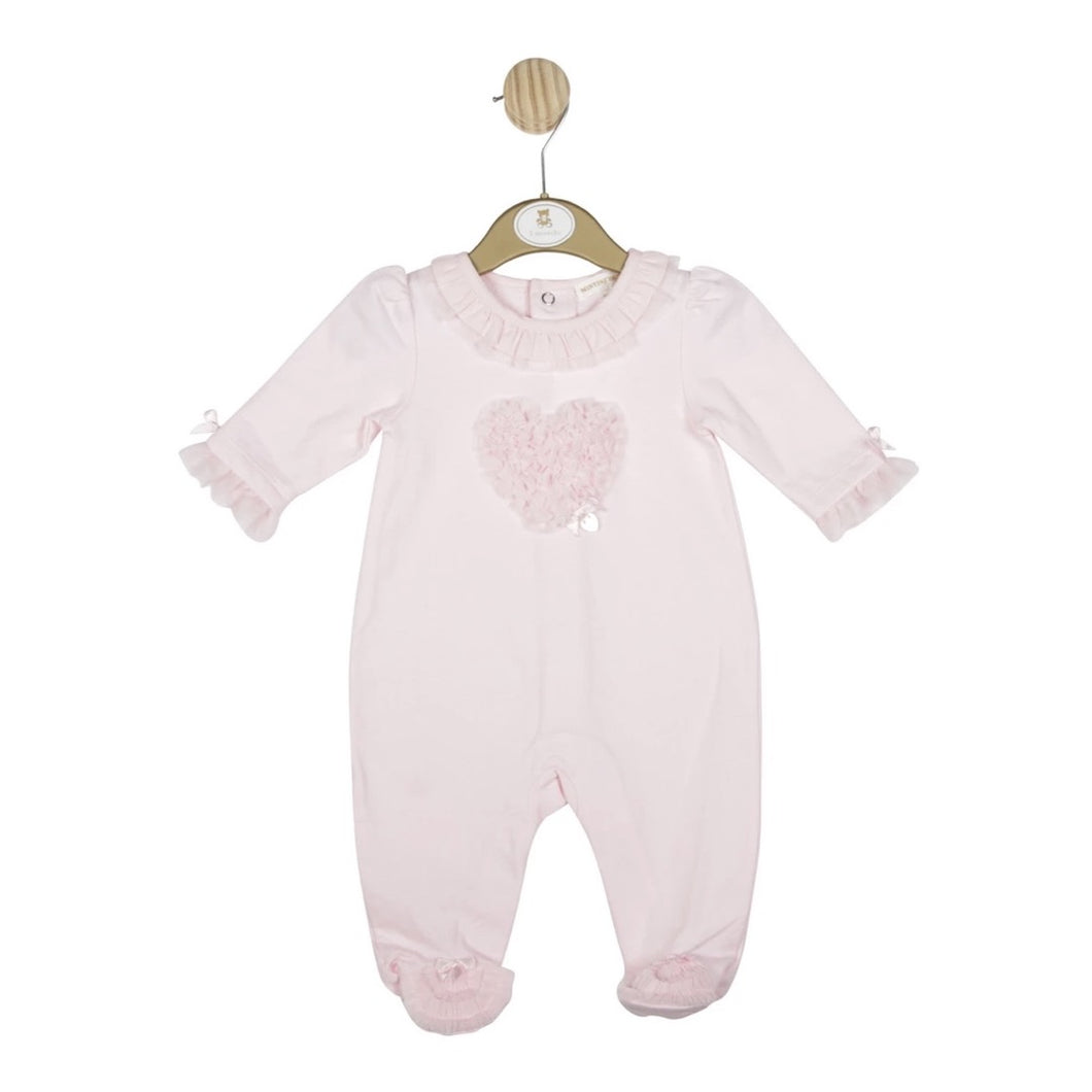 Mintini heart detail baby grow