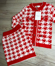 Load image into Gallery viewer, Red 2 piece co-ord skirt and jacket
