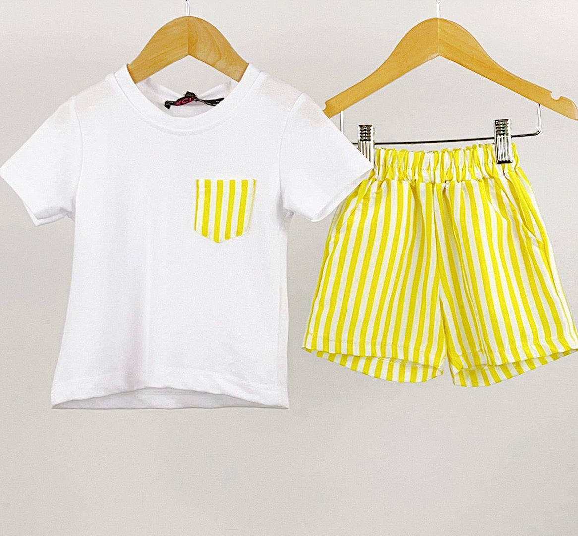 Candy stripe short set