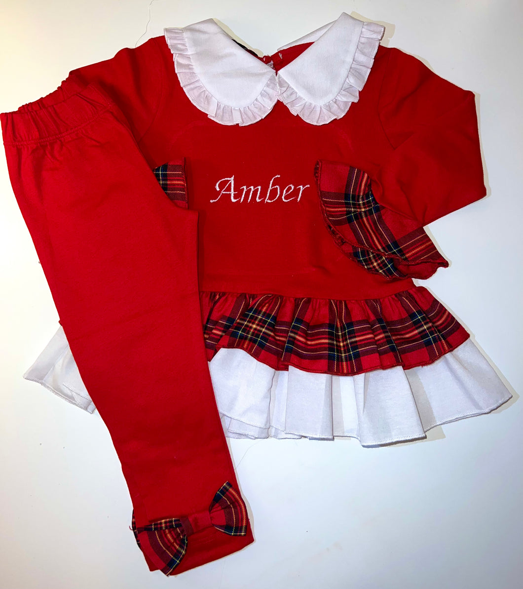 2 piece tartan set with free personalisation