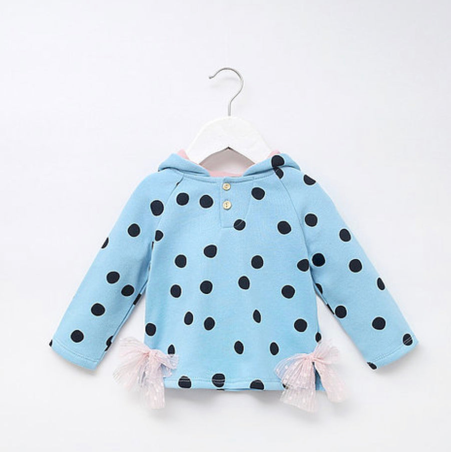 Polka dot jumper with bow design