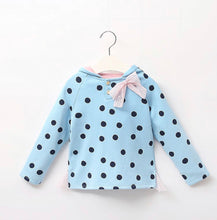Load image into Gallery viewer, Polka dot jumper with bow design
