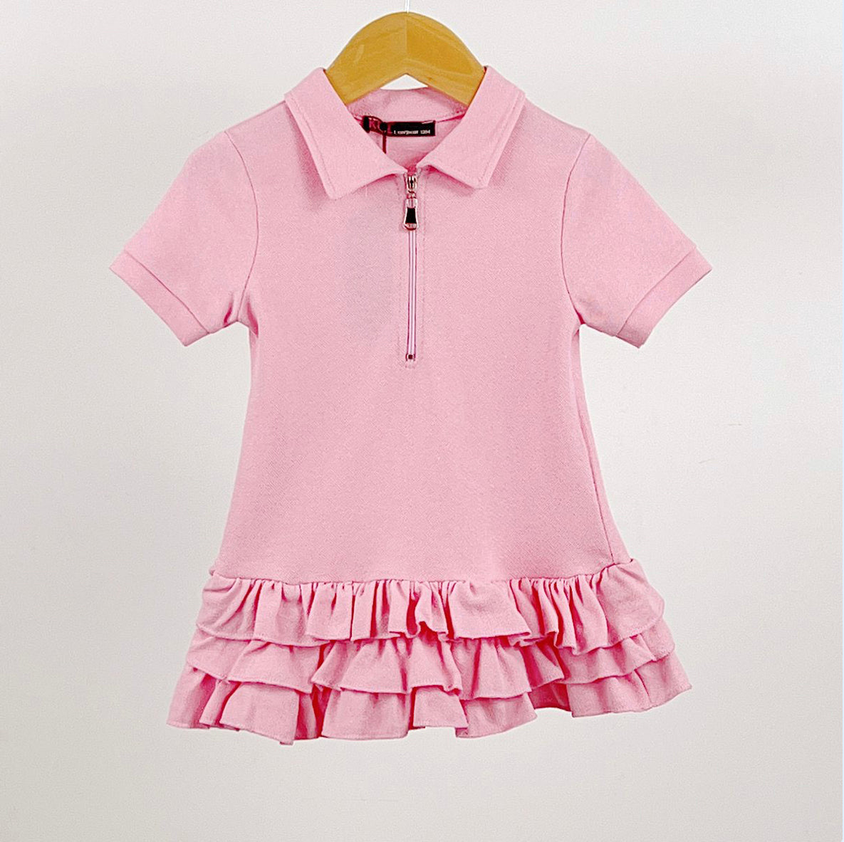 Pink summer shirt dress
