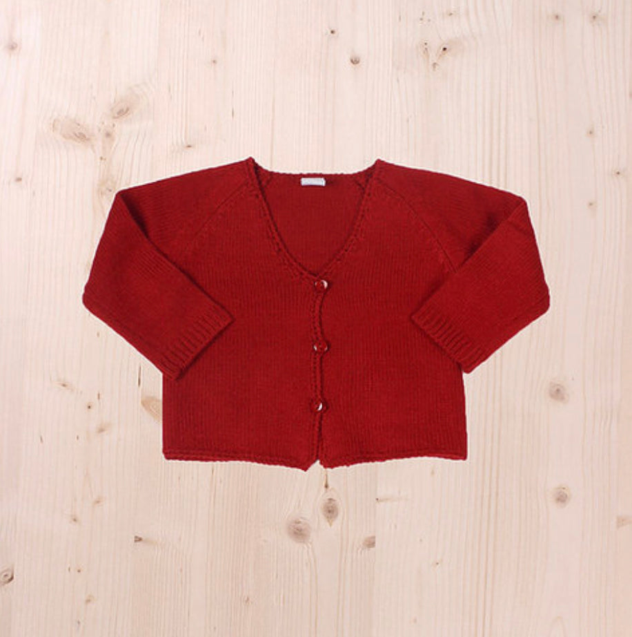 Red cardigan