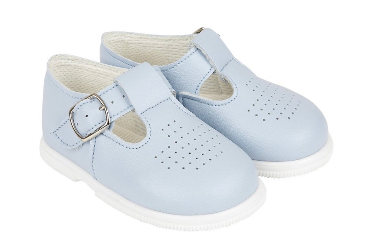 Boys sky blue tbar shoes